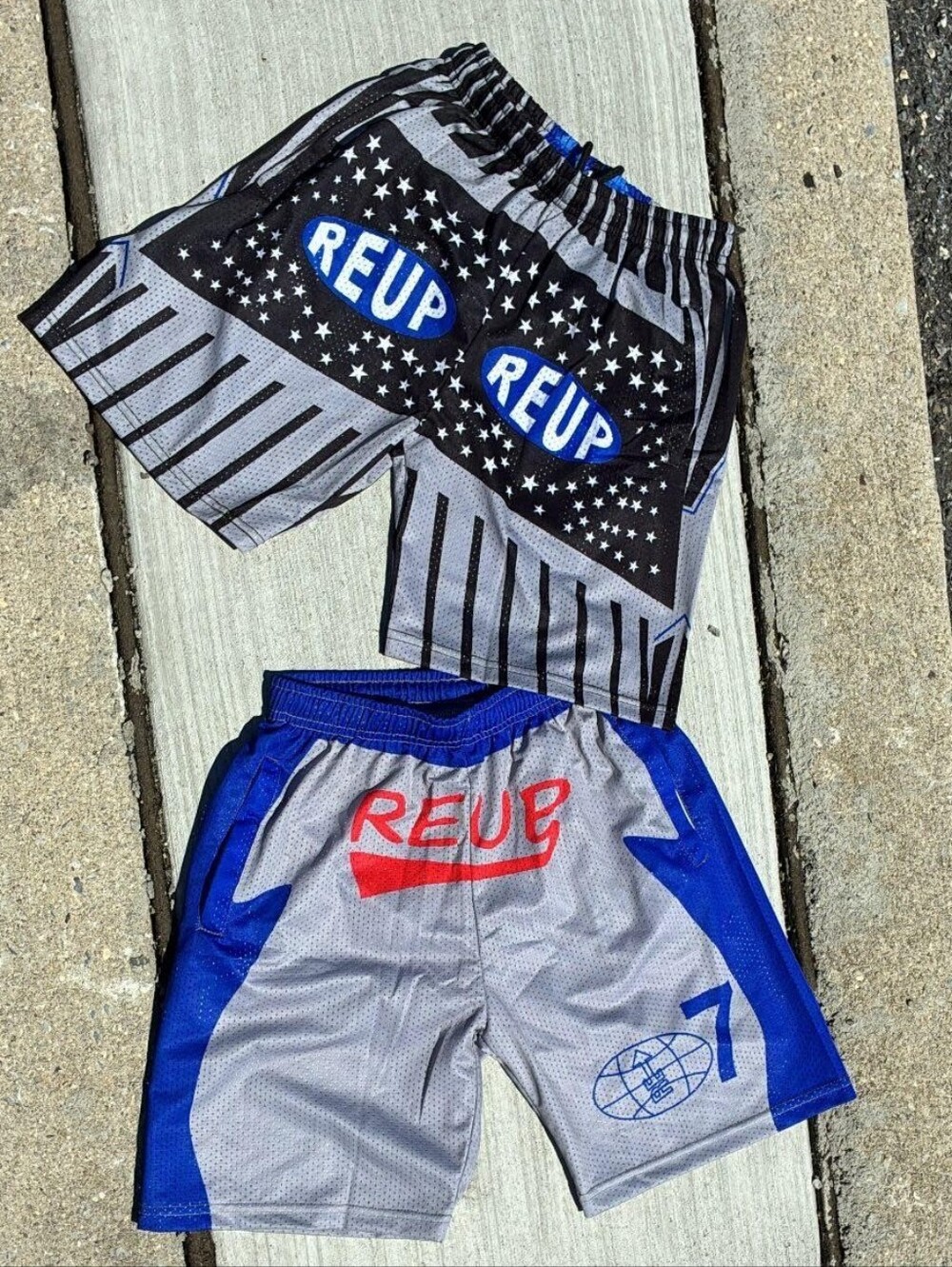 Black Men’s Athletic Shorts with Vibrant Multicolor Graphic